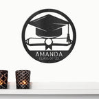Personalized Graduation Metal Wall Art – Custom Name & Class Year Sign