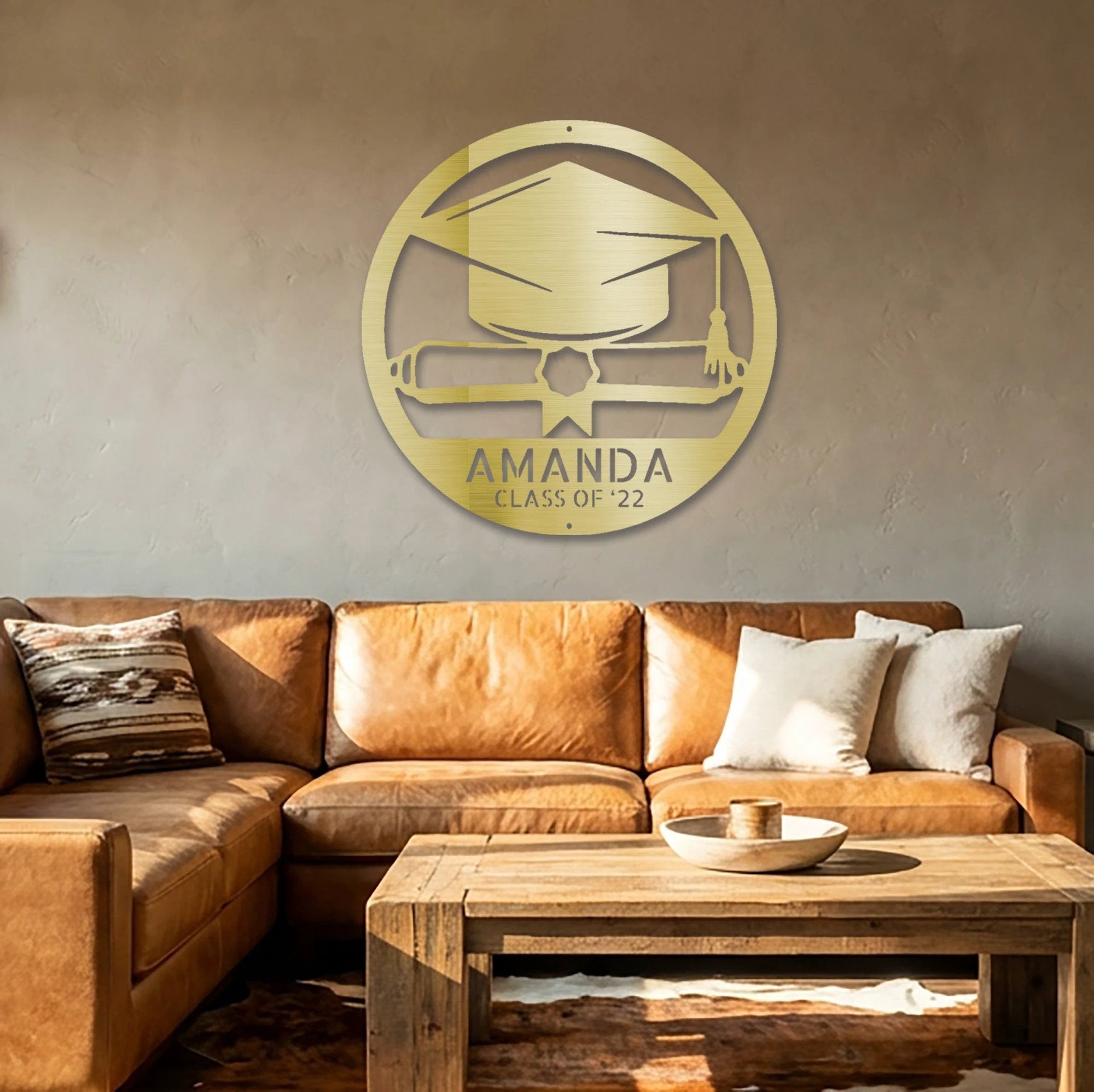 Personalized Graduation Metal Wall Art – Custom Name & Class Year Sign