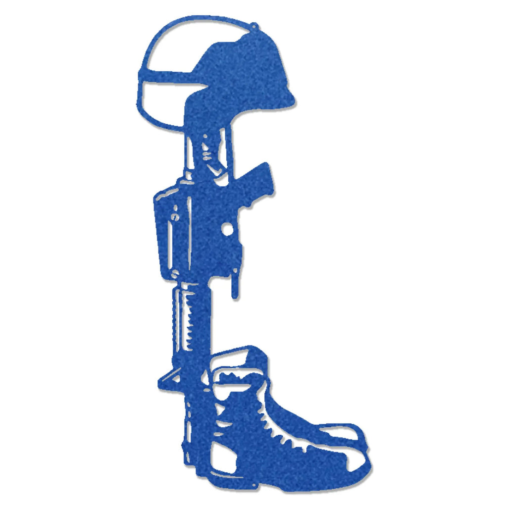 Fallen Soldier Memorial Metal Art Wall Sign