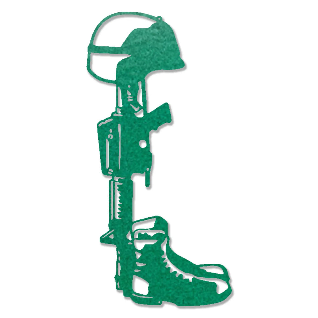 Fallen Soldier Memorial Metal Art Wall Sign