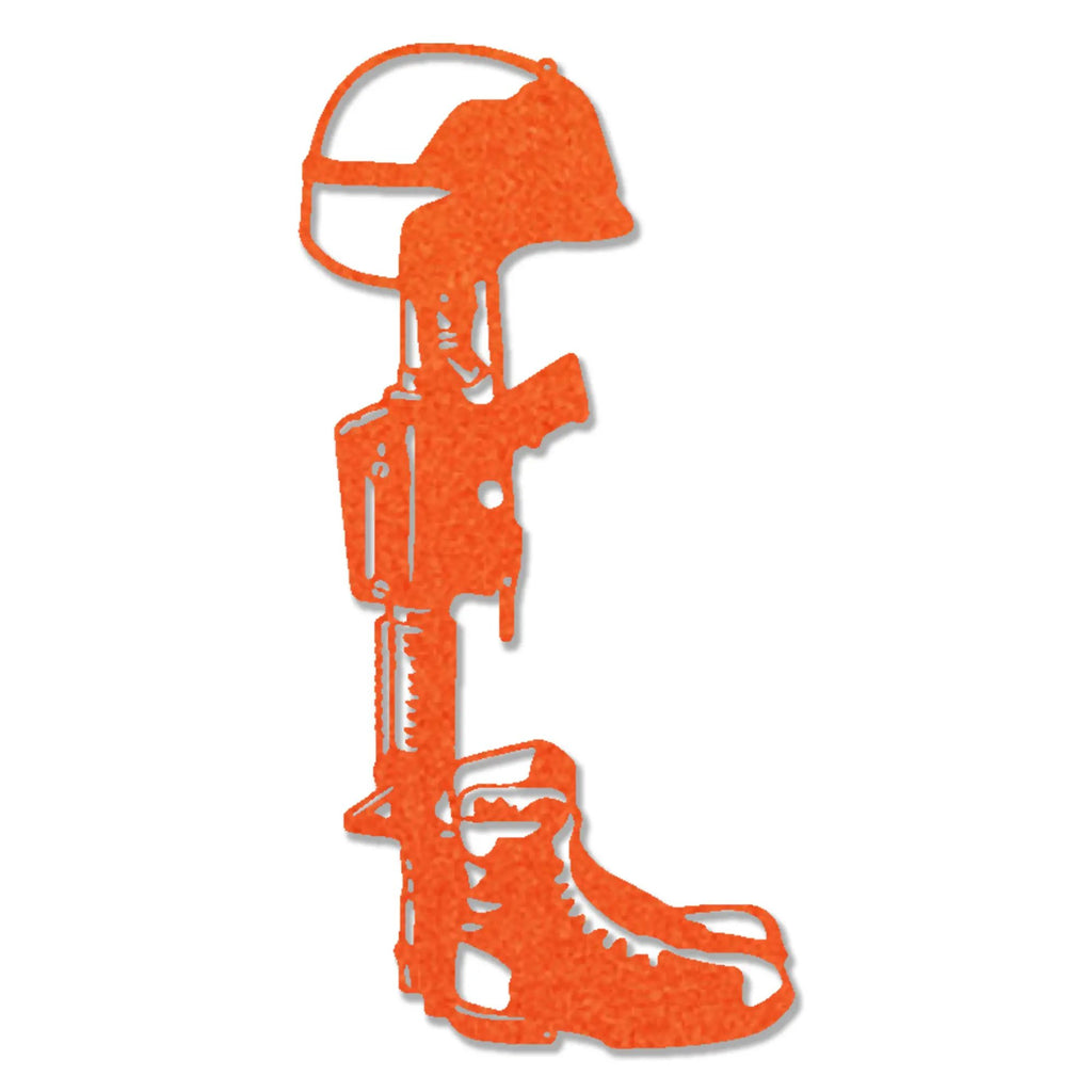 Fallen Soldier Memorial Metal Art Wall Sign