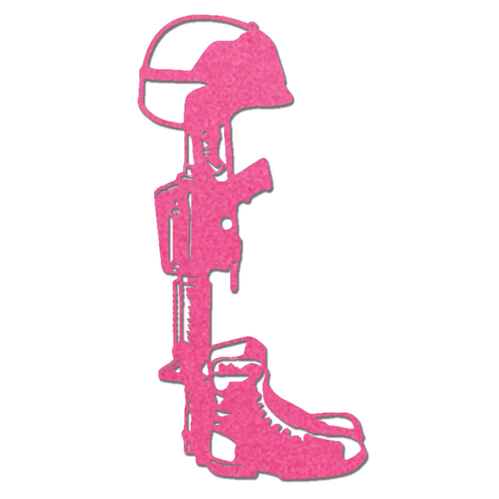 Fallen Soldier Memorial Metal Art Wall Sign