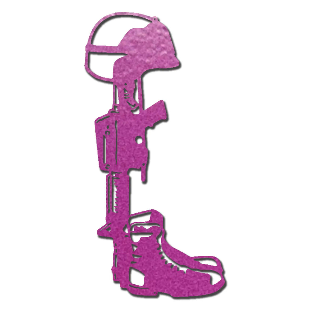 Fallen Soldier Memorial Metal Art Wall Sign