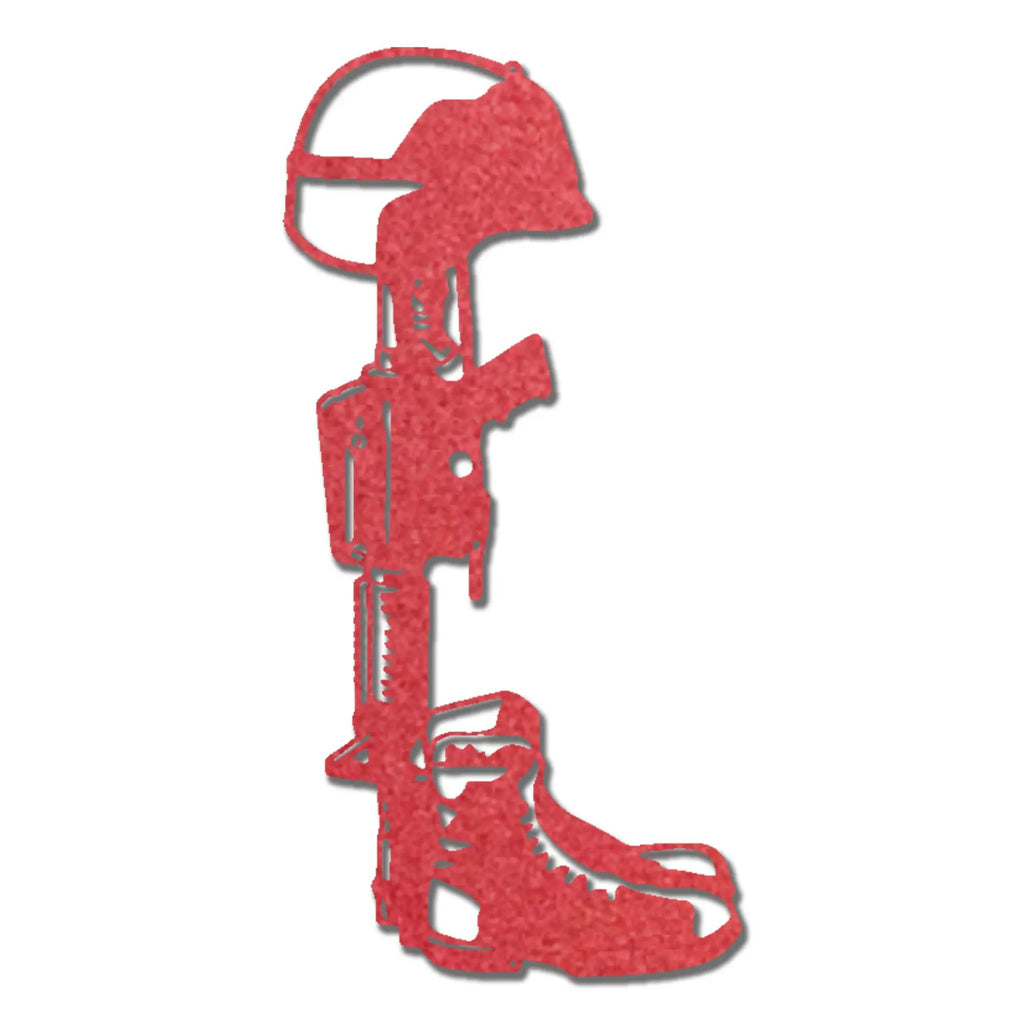 Fallen Soldier Memorial Metal Art Wall Sign