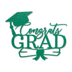 Congrats Grad Metal Wall Art Sign – Graduation Cap Diploma Steel Decor – Graduation Party Decor – Senior Gift Idea – Outdoor Metal Sign