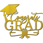 Congrats Grad Metal Wall Art Sign – Graduation Cap Diploma Steel Decor – Graduation Party Decor – Senior Gift Idea – Outdoor Metal Sign