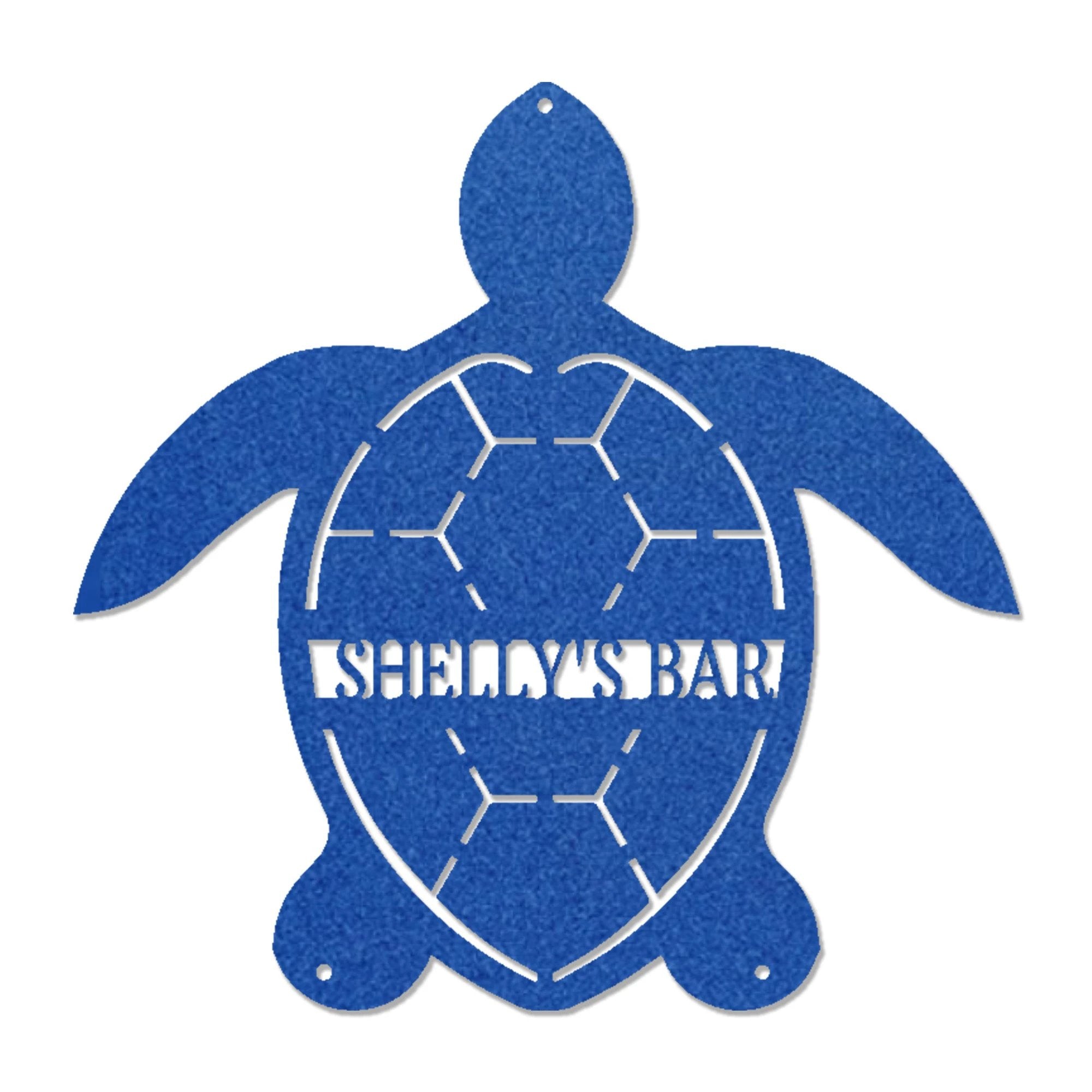 Sea Turtle Custom Name Metal Art Wall Sign