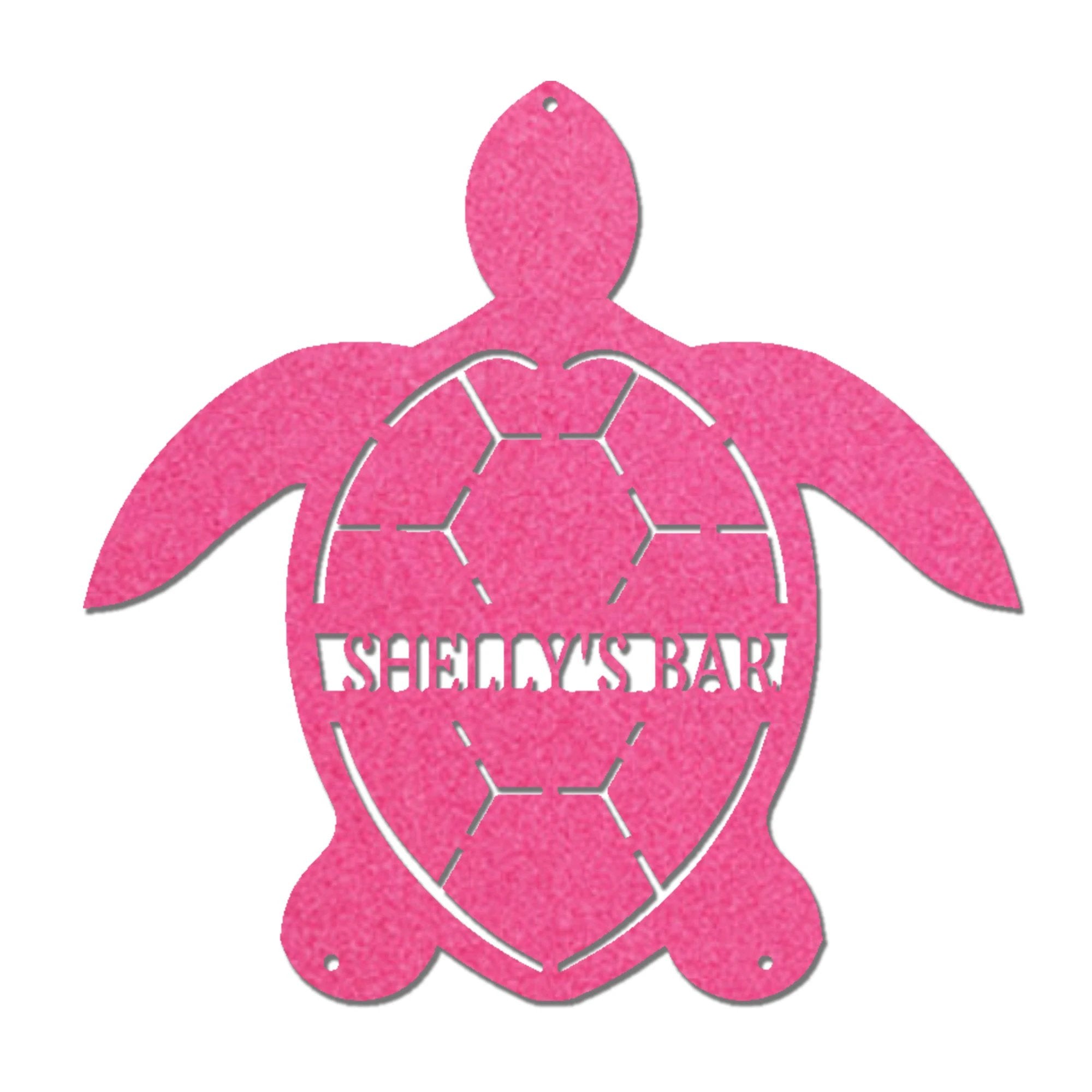 Sea Turtle Custom Name Metal Art Wall Sign