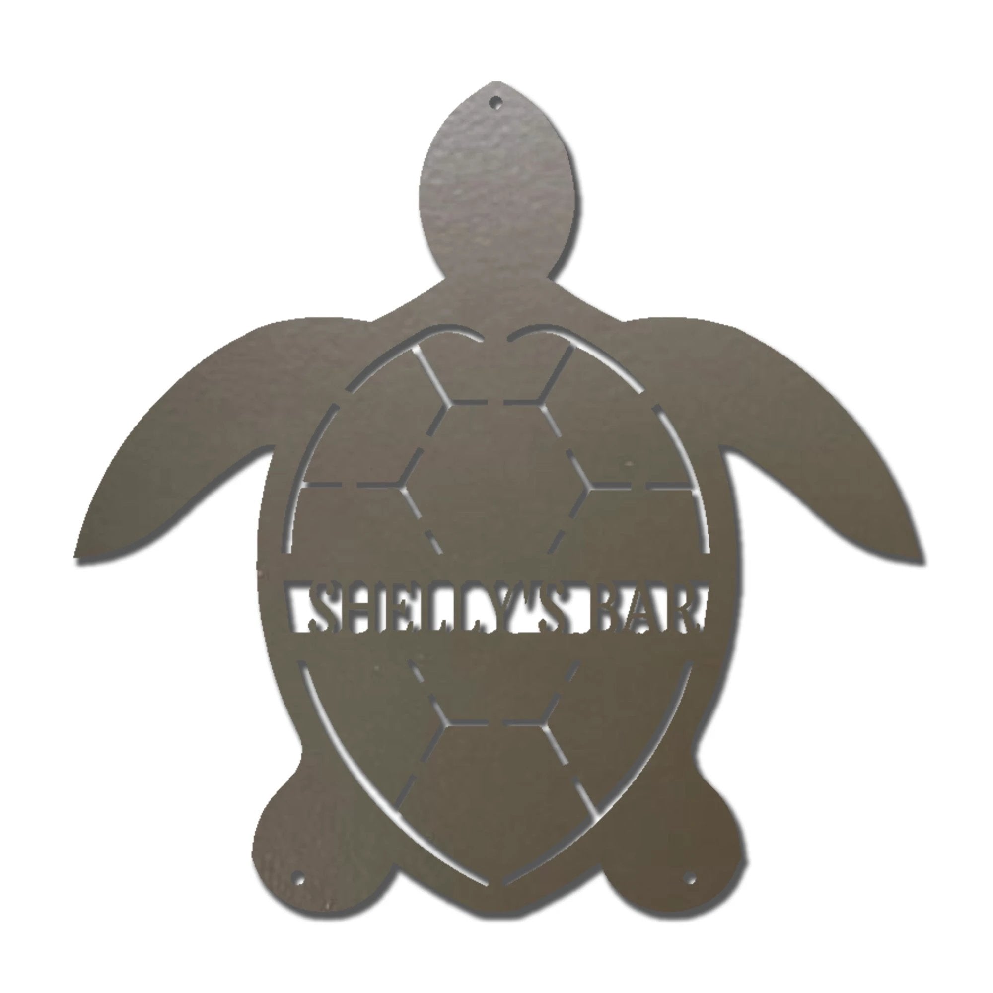 Sea Turtle Custom Name Metal Art Wall Sign
