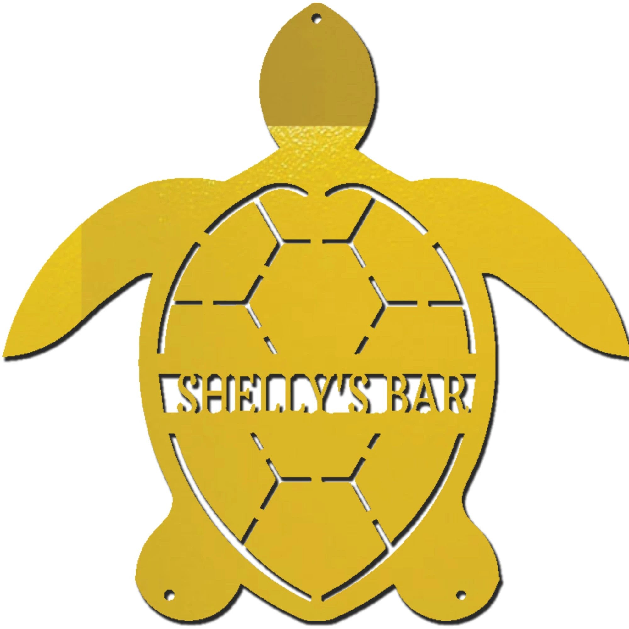 Personalized Sea Turtle Metal Wall Art – Custom Beach Name Sign – Coastal Decor – Ocean Wall Art