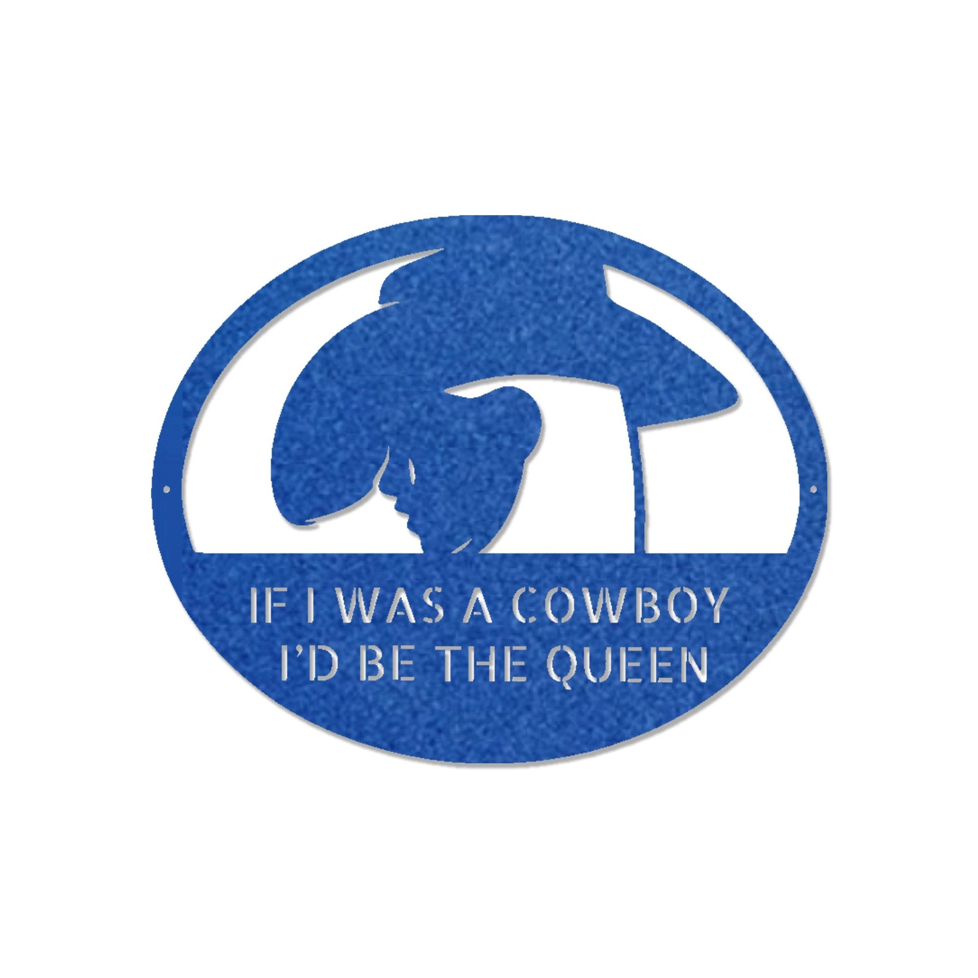 Custom Cowgirl Metal Art Wall Sign