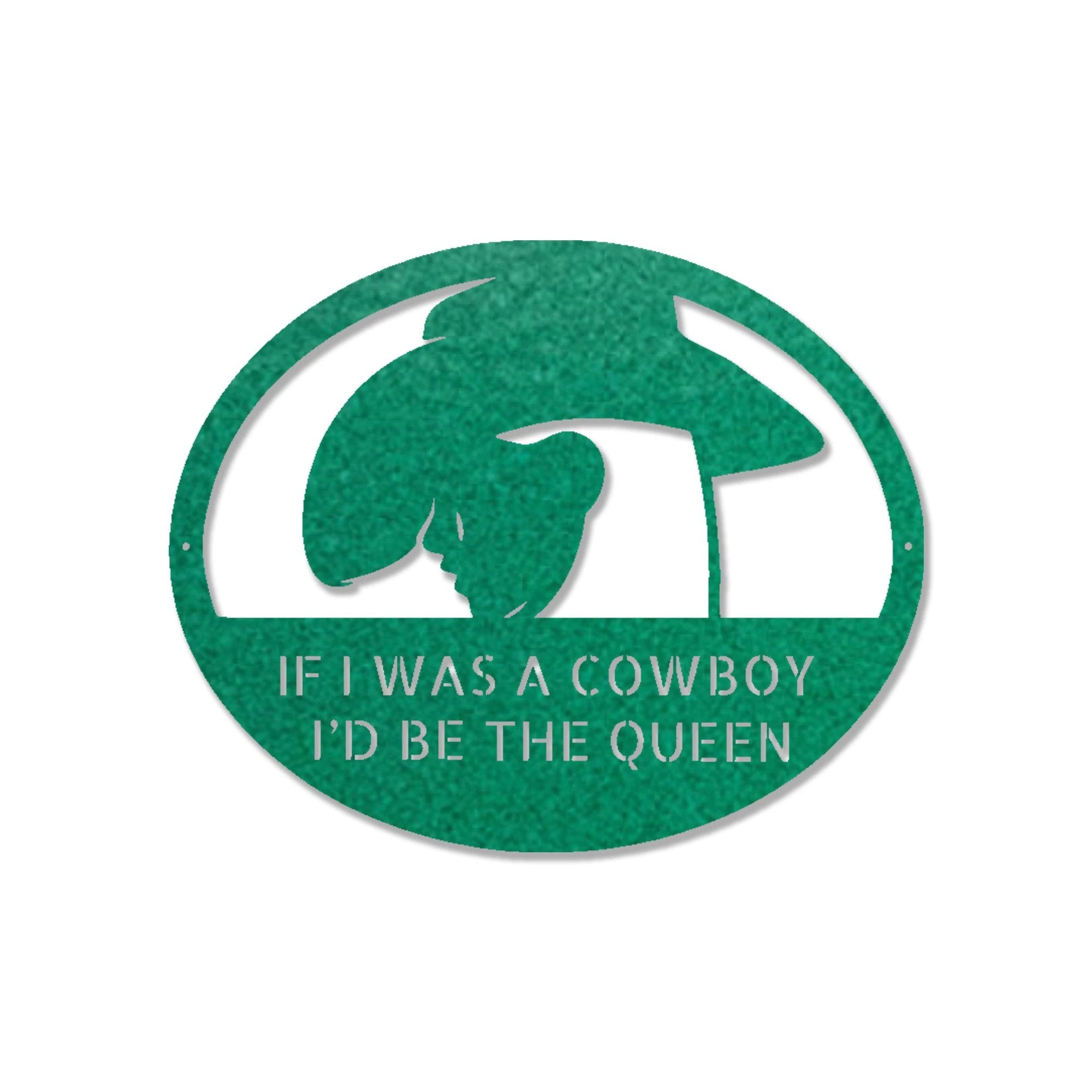 Custom Cowgirl Metal Art Wall Sign