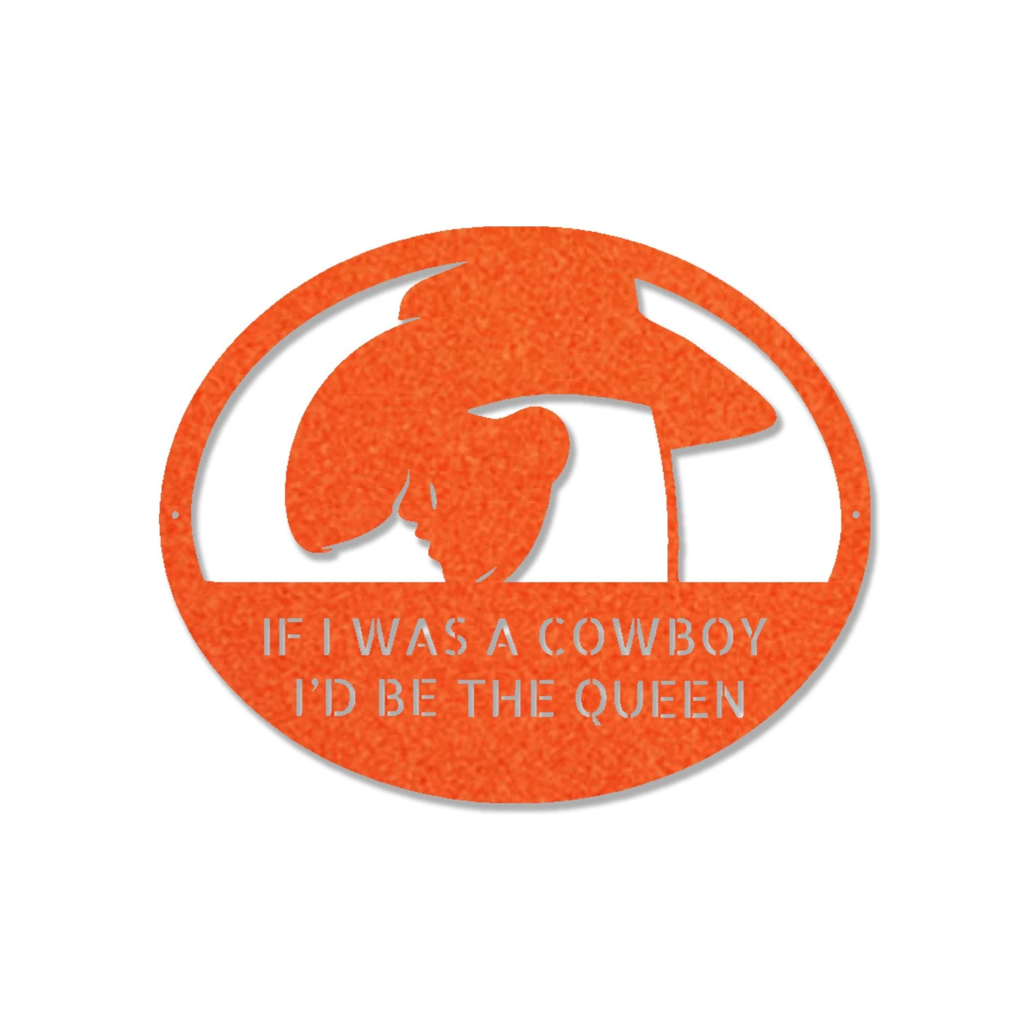 Custom Cowgirl Metal Art Wall Sign