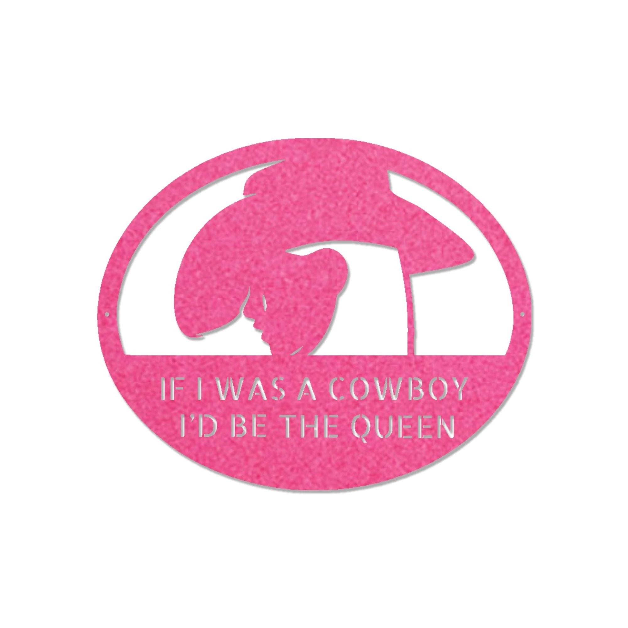 Custom Cowgirl Metal Art Wall Sign