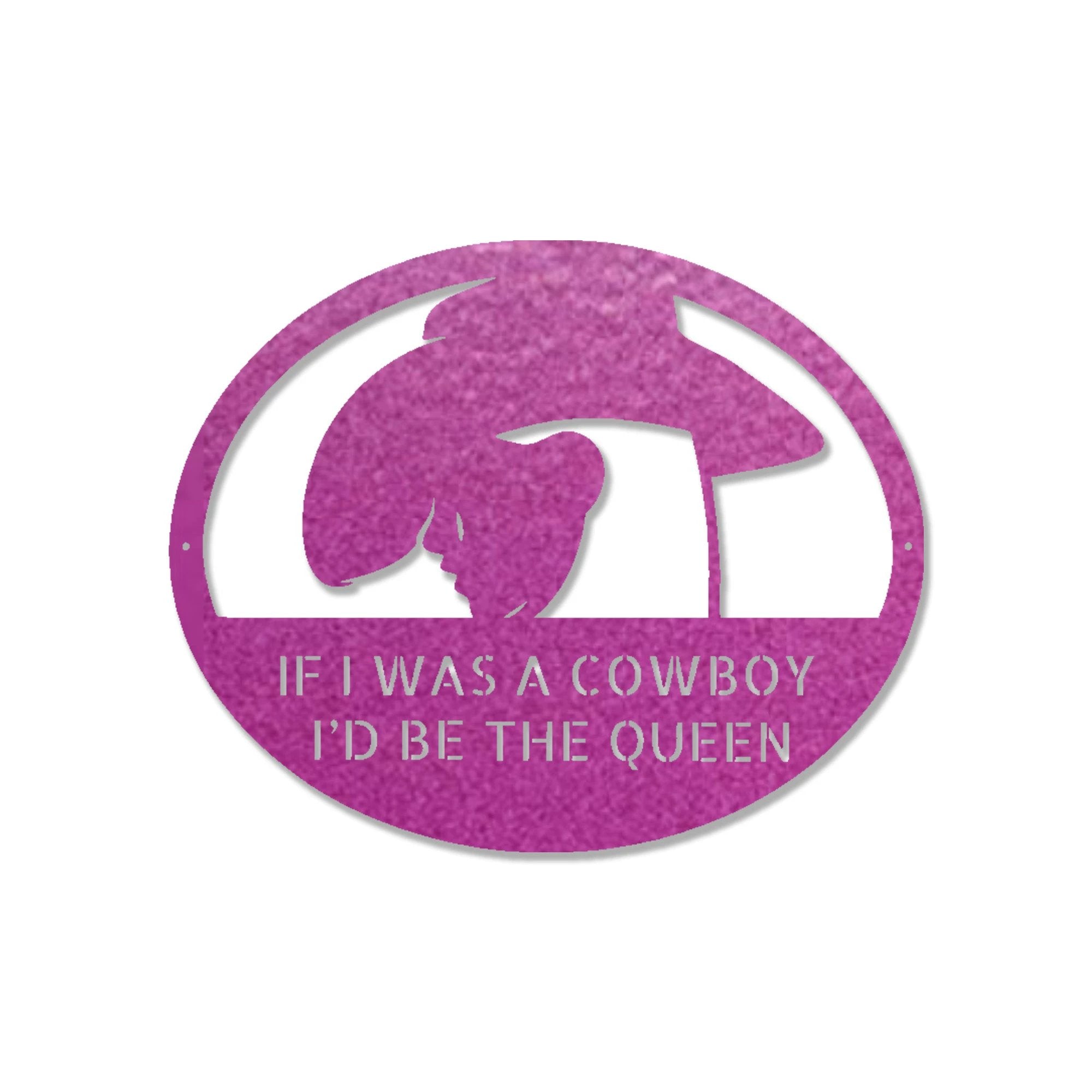 Custom Cowgirl Metal Art Wall Sign