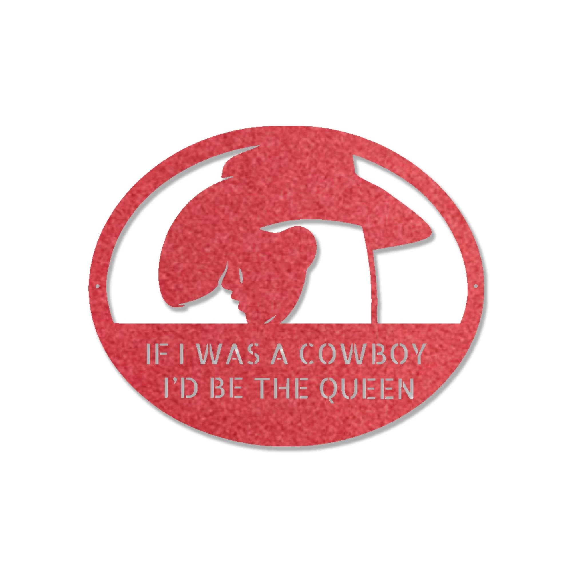 Custom Cowgirl Metal Art Wall Sign