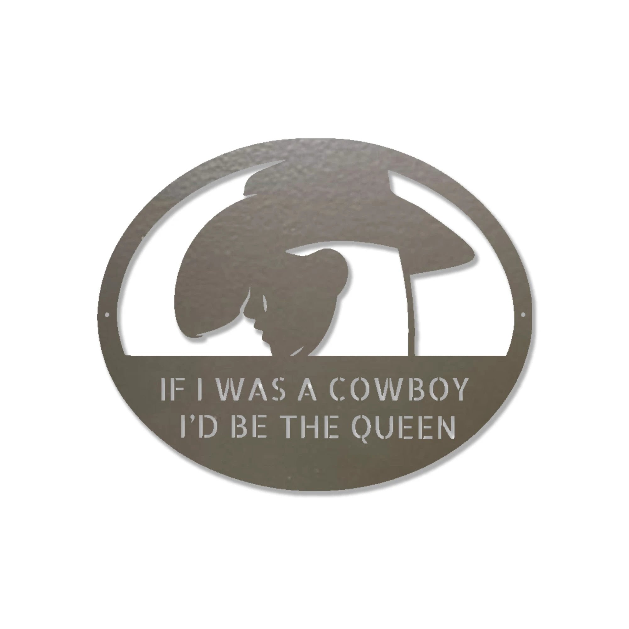 Custom Cowgirl Metal Art Wall Sign