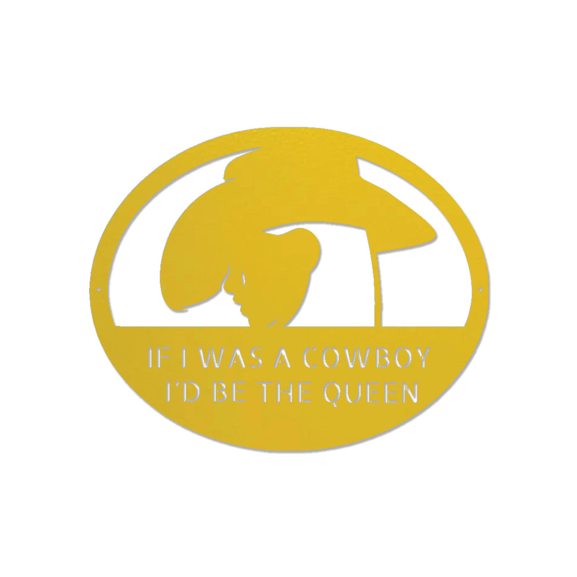 Custom Cowgirl Metal Art Wall Sign