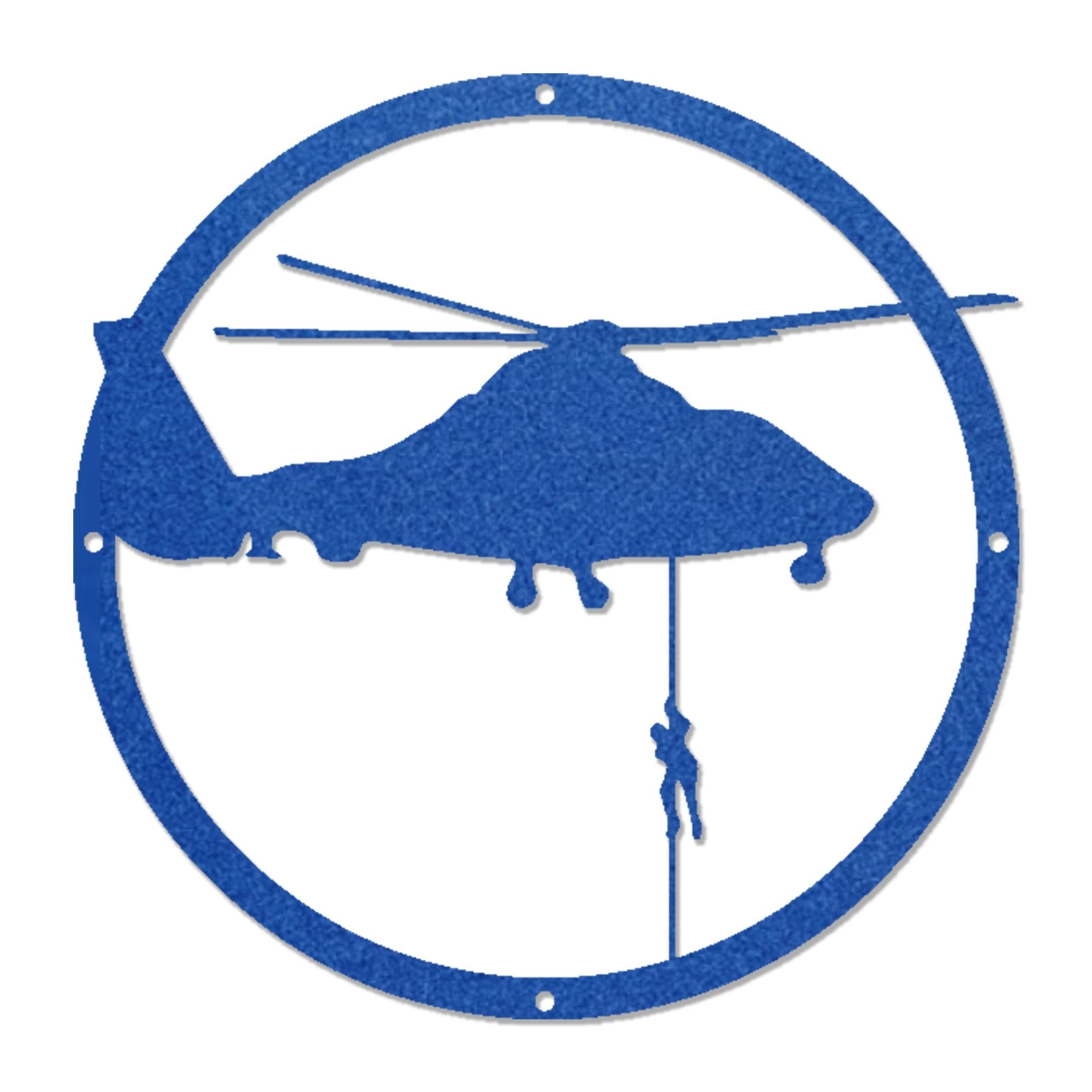 Helicopter Drop Metal Art Wall Sign