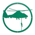 Helicopter Drop Metal Art Wall Sign