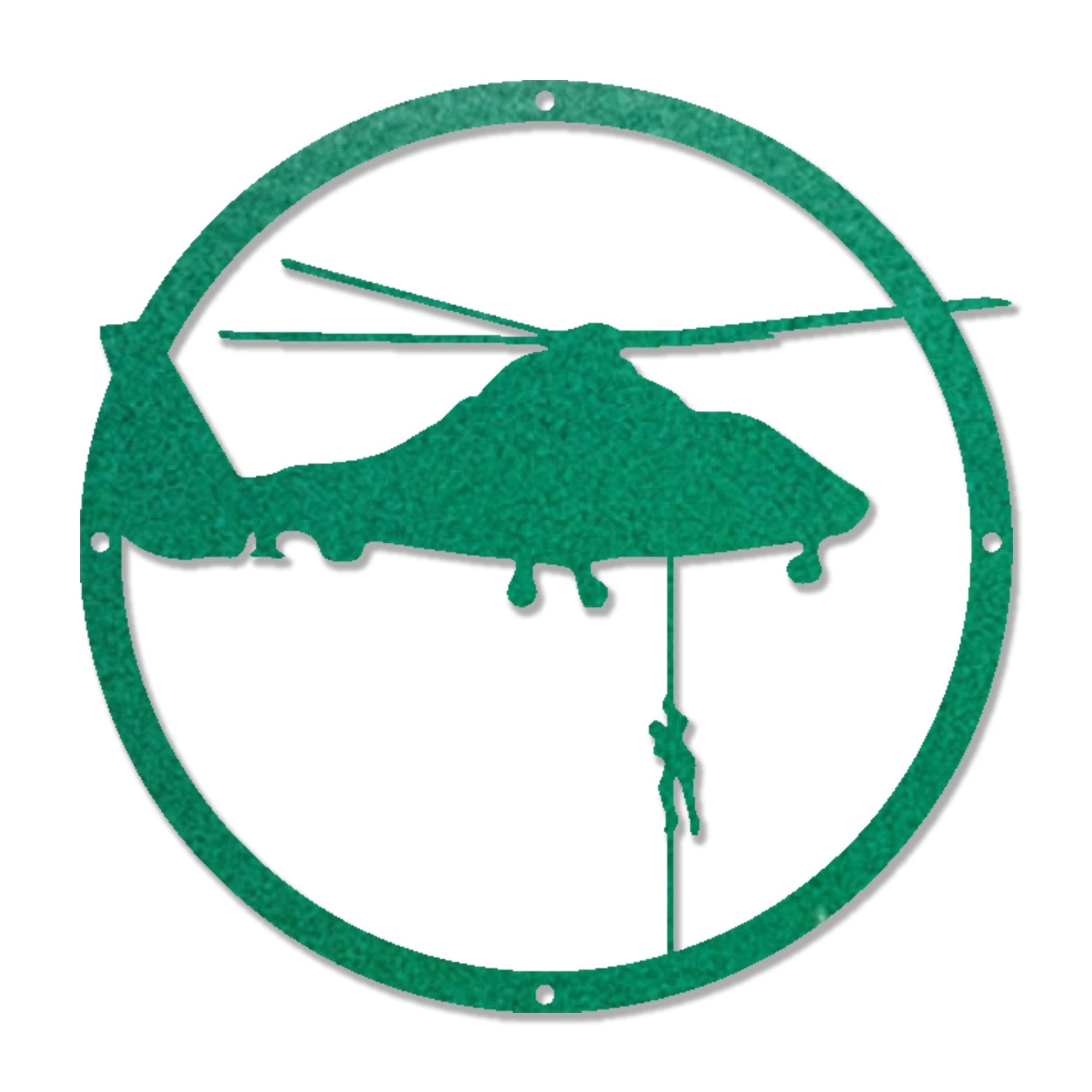 Helicopter Drop Metal Art Wall Sign