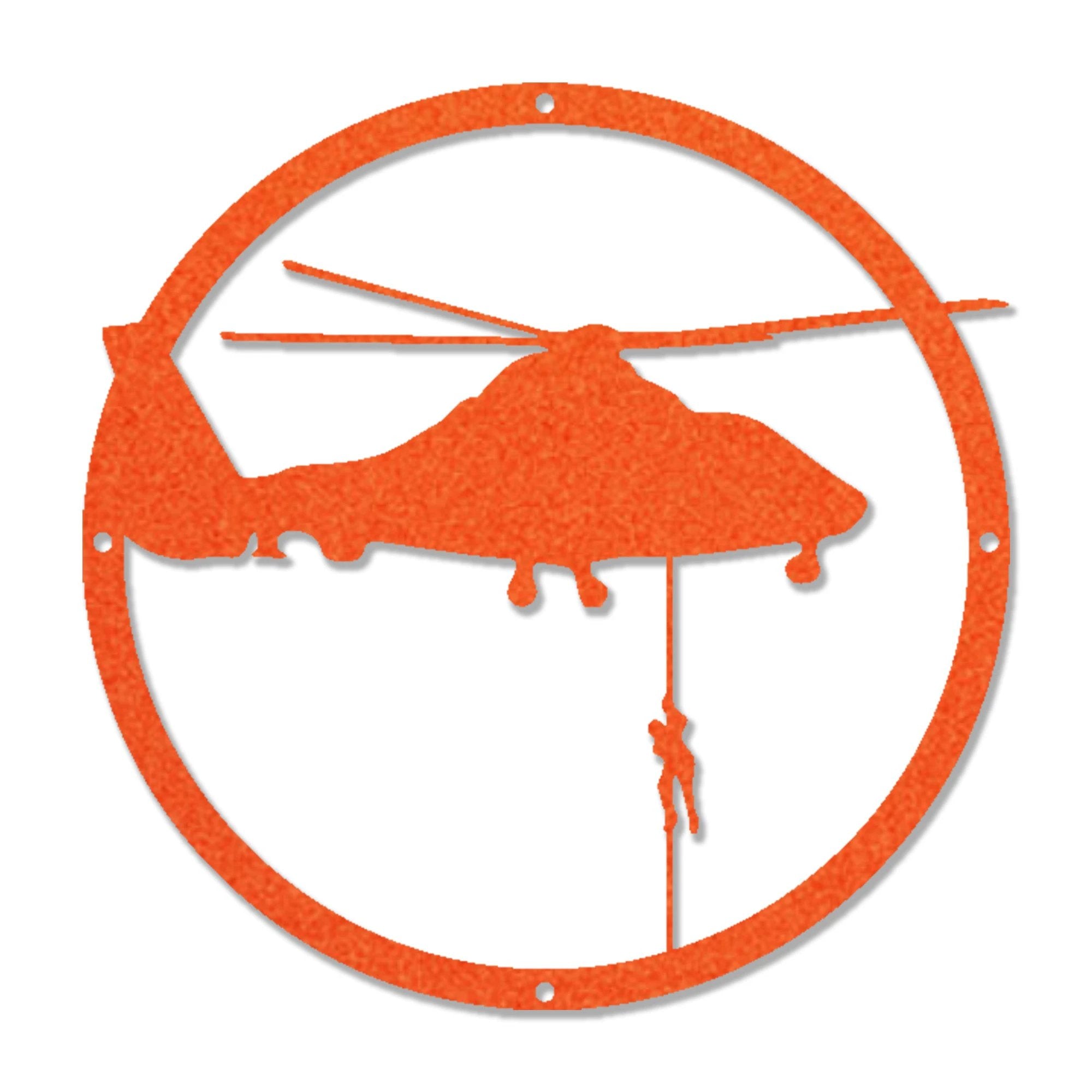 Helicopter Drop Metal Art Wall Sign