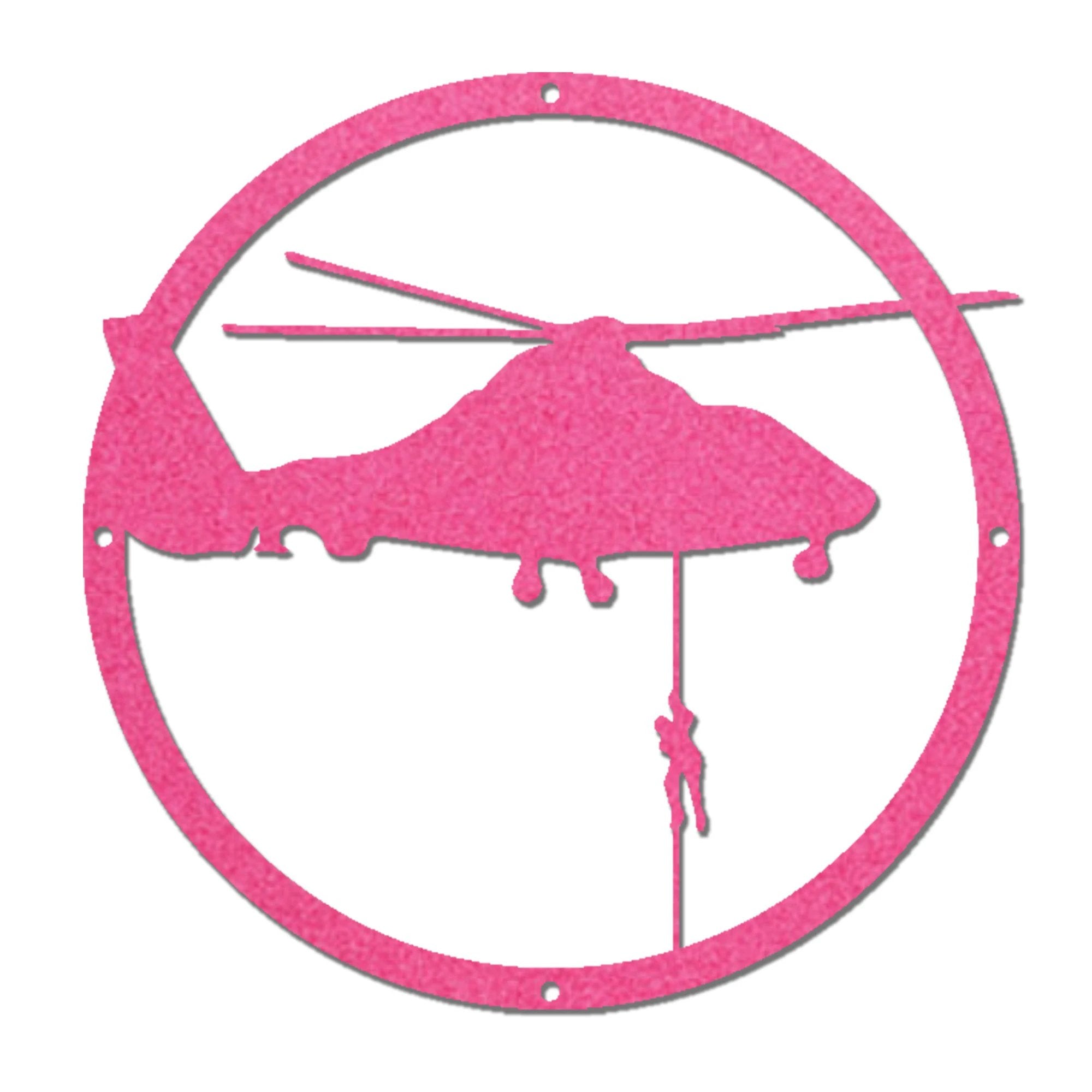 Helicopter Drop Metal Art Wall Sign