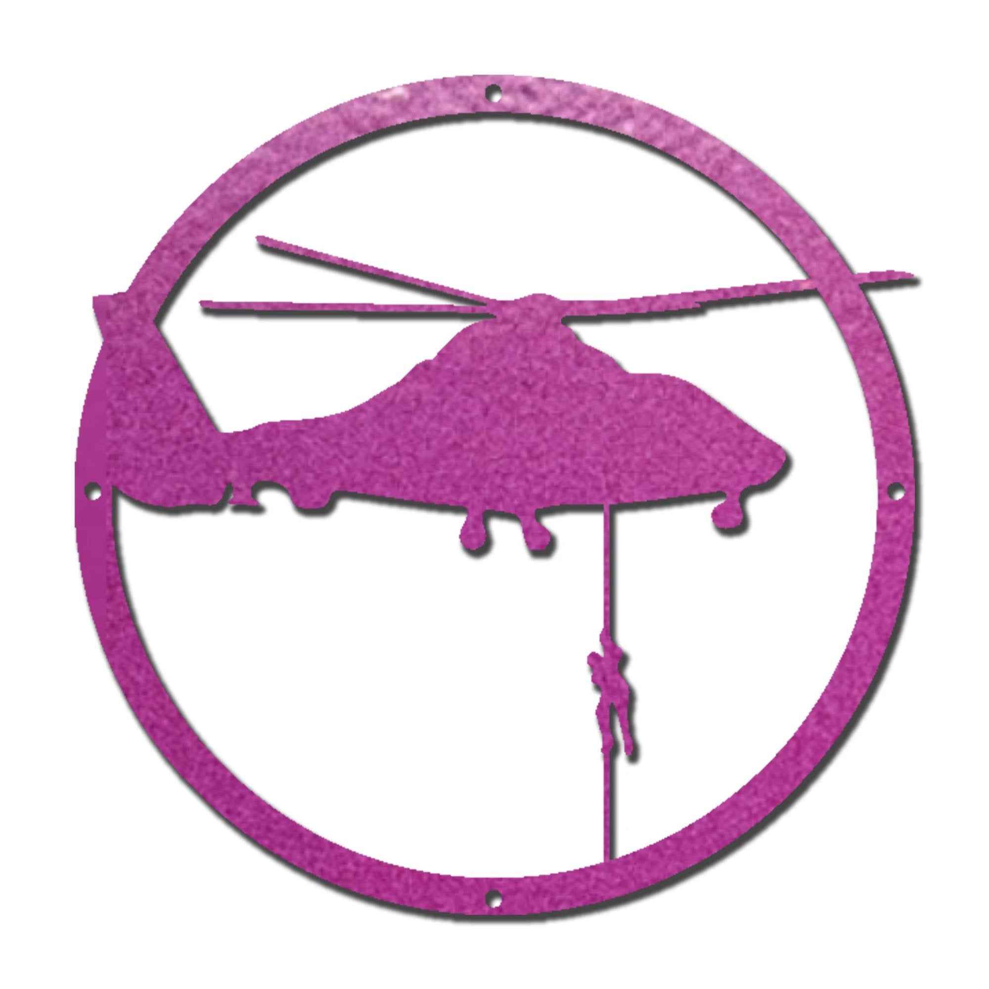 Helicopter Drop Metal Art Wall Sign