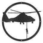 Helicopter Drop Metal Art Wall Sign