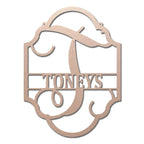 Elegant Personalized Monogram Metal Wall Art – Custom Initial and Family Name Sign – Decorative Steel Wall Decor – Wedding & Housewarming Gift