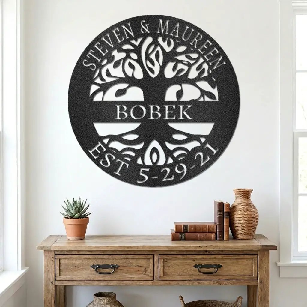 Personalized Tree of Life Metal Wall Art: Celebrate Heritage & Special Moments