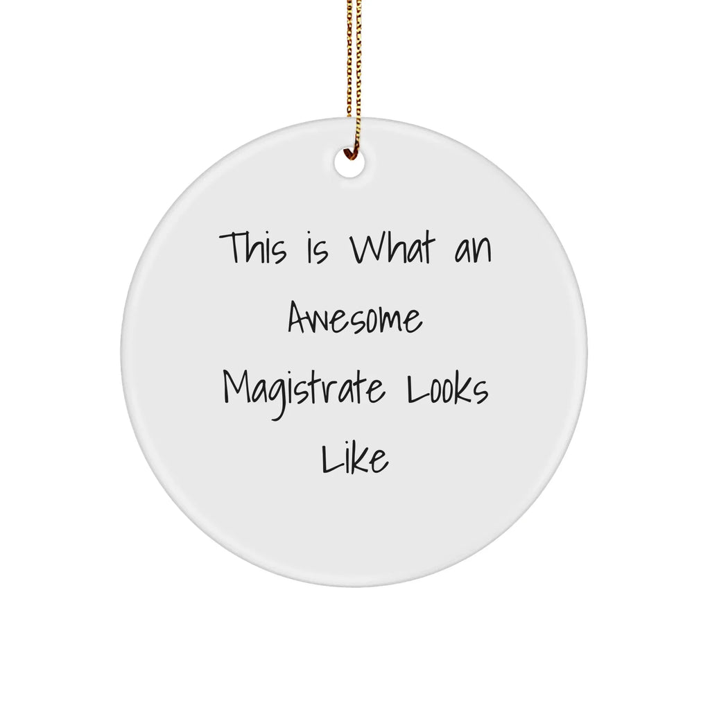 Magistrate Gifts from Friends, This Is What an Awesome Circle Ornament Looks Like for Christmas