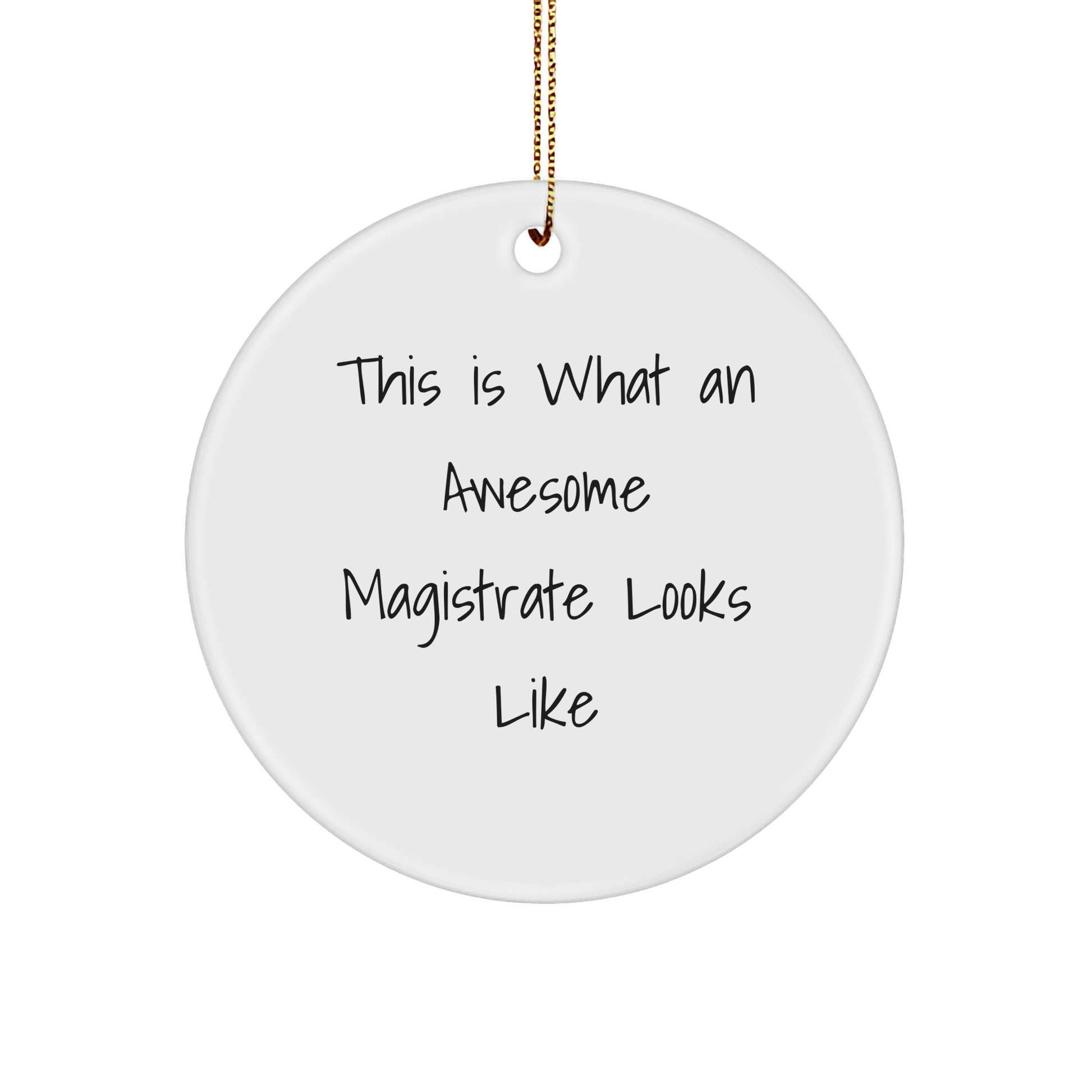 Magistrate Gifts from Friends, This Is What an Awesome Circle Ornament Looks Like for Christmas