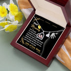 Pregnancy Gift Silver Baby Feet Pendant Necklace Dear Mommy, Lots Of Love, Bump