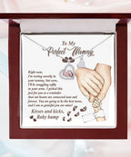 Expectant Mom’s Delight: Baby Feet Silver Pendant Necklace - Kisses and Kicks from Tummy