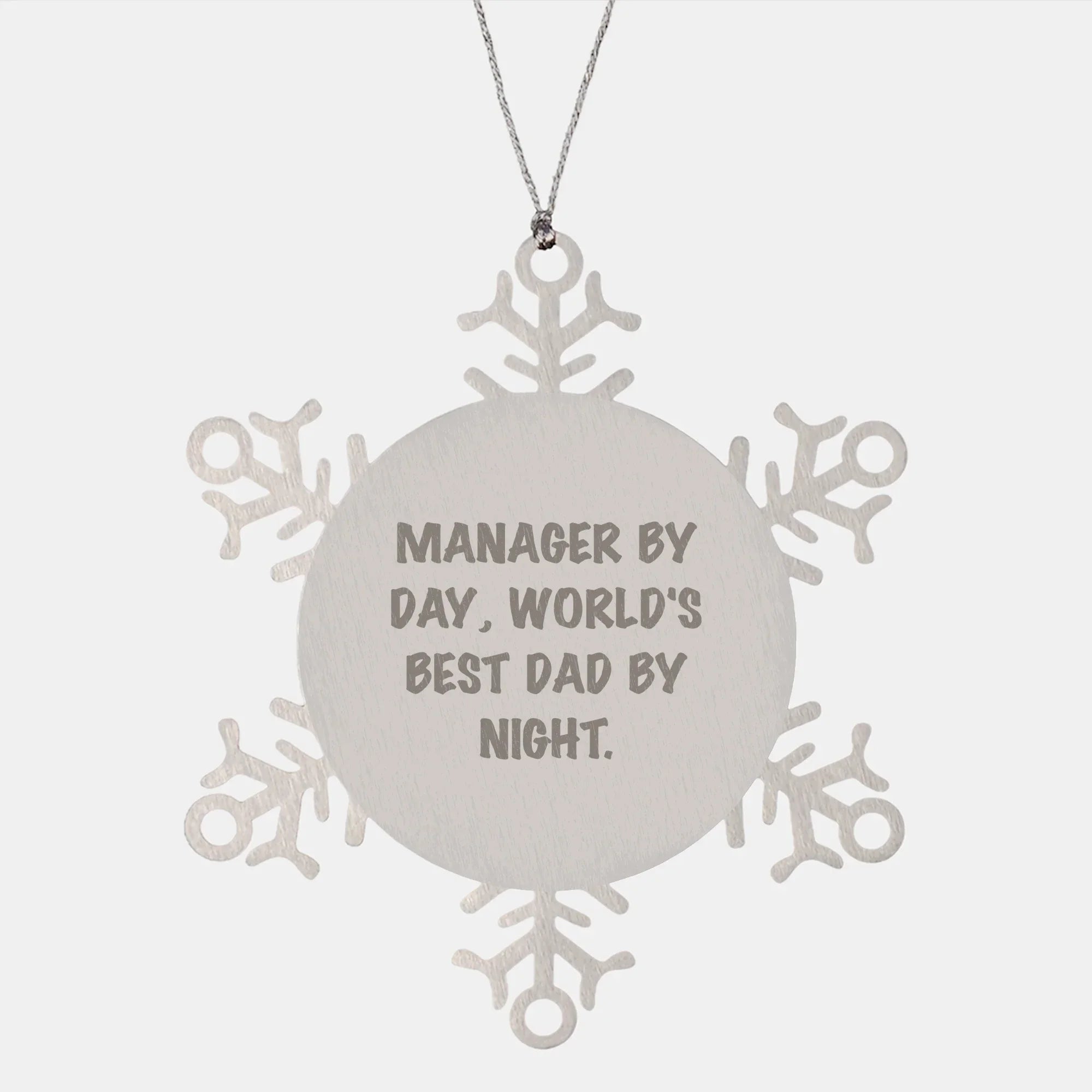 Manager's Christmas Unique Gift, Funny Quote Snowflake Ornament, Gifts from Men for Manager, Unique Christmas Unique Gifts