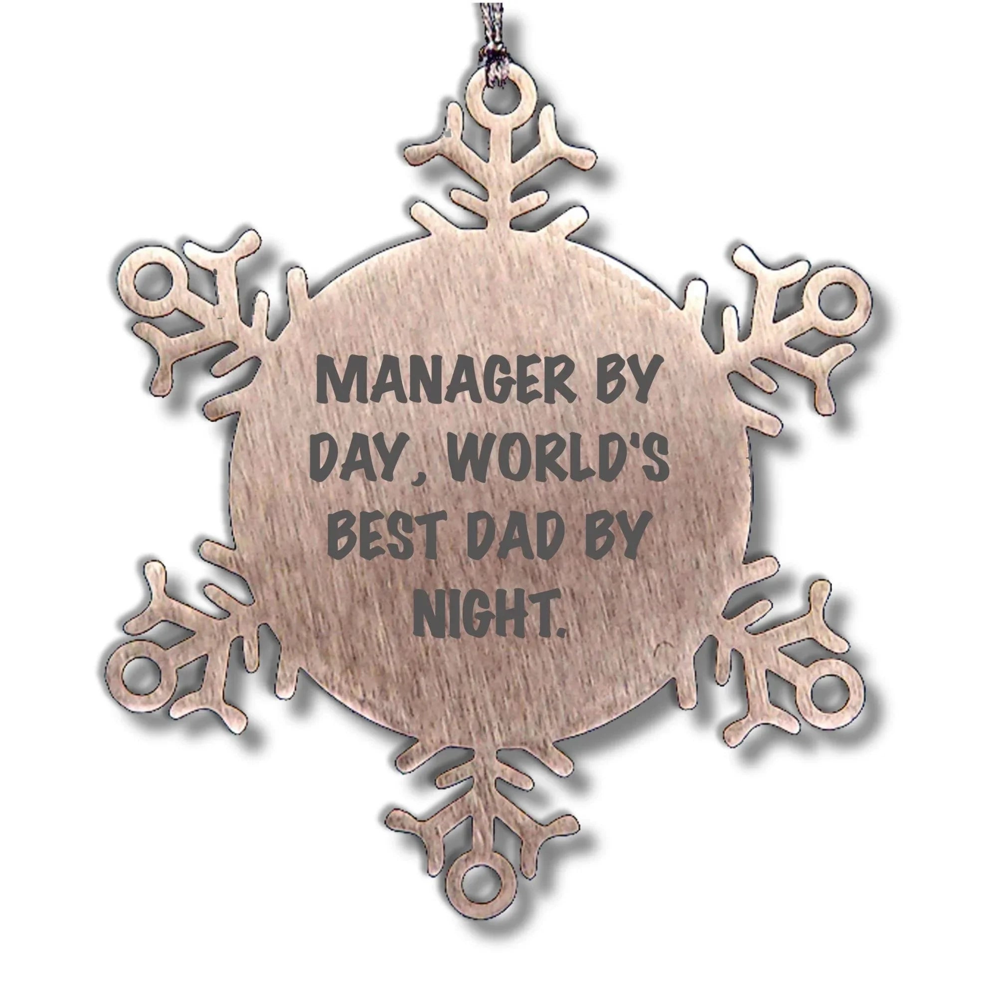 Manager's Christmas Unique Gift, Funny Quote Snowflake Ornament, Gifts from Men for Manager, Unique Christmas Unique Gifts