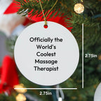 Massage Therapist Funny Quote Circle Christmas Tree Ornament Coolest Massage Therapist Decoration