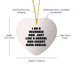 Mechanic Mom Heart Ornament Gifts from Men to Mechanic, Funny Christmas Memorable Present for Mechanic Friends