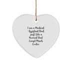 Medical Assistant Dad Heart Ornament Gifts from Men, Unique Christmas Memorable Presents for Medical Assistant Women, Funny Quote