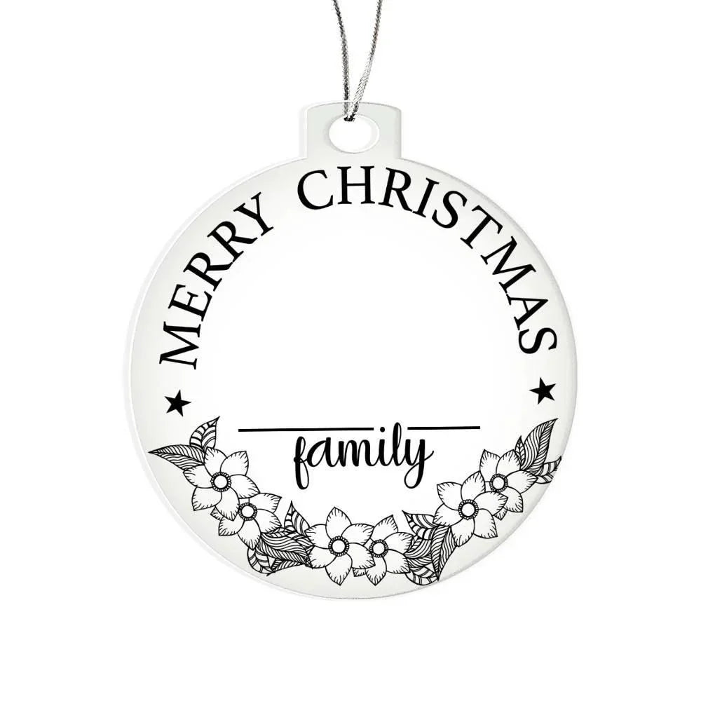 Merry Christmas From the Family Personalized Acrylic Keepsake Ornament