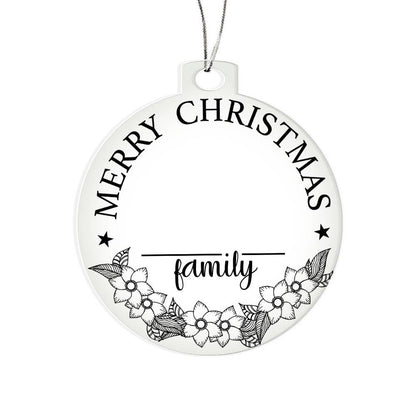Merry Christmas From the Family Personalized Acrylic Keepsake Ornament