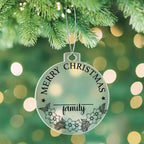 Merry Christmas From the Family Personalized Acrylic Keepsake Ornament