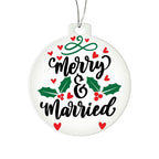 Merry and Married Acrylic Keepsake Ornament