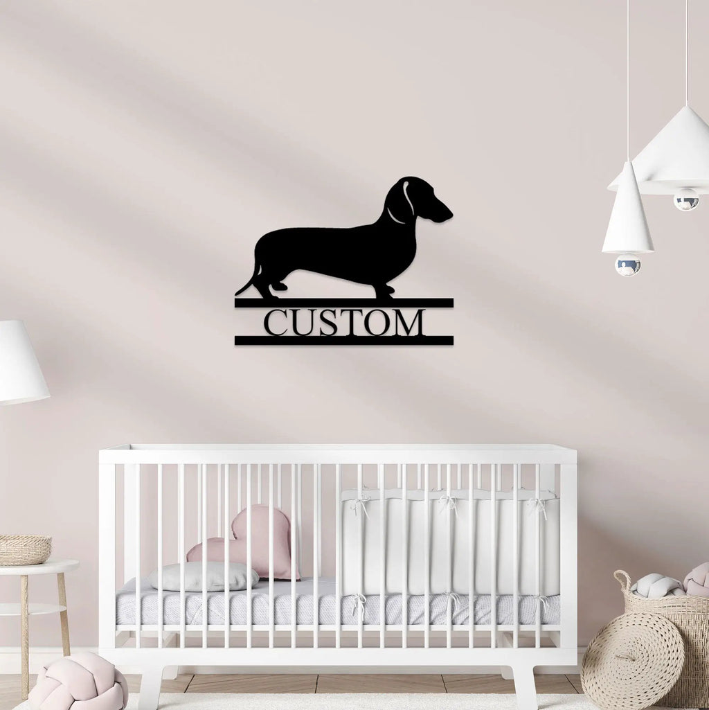 Dachshund Monogram - Steel Sign