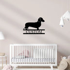 Dachshund Monogram - Steel Sign