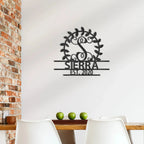 Custom Crest Metal Wall Sign – Personalized Family Name, Monogram, and Established Year – Made in the USA – 5 Sizes & Colors