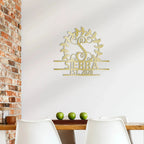 Custom Crest Metal Wall Sign – Personalized Family Name, Monogram, and Established Year – Made in the USA – 5 Sizes & Colors
