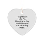 Metal Detecting Heart Ornament, Funny Quote, Gifts from Family for Metal Detecting Friends, Christmas Unique Presents