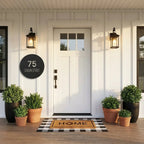 Circle Address Personalized Steel Wall Sign Custom Metal Art